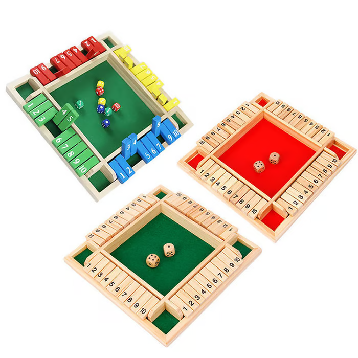 🎅2025 Christmas Hot Sale - SHUT THE BOX-WOODEN DICE BOARD GAME