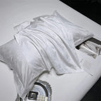 Ulla White Jacquard Egyptian Cotton Bedding Set