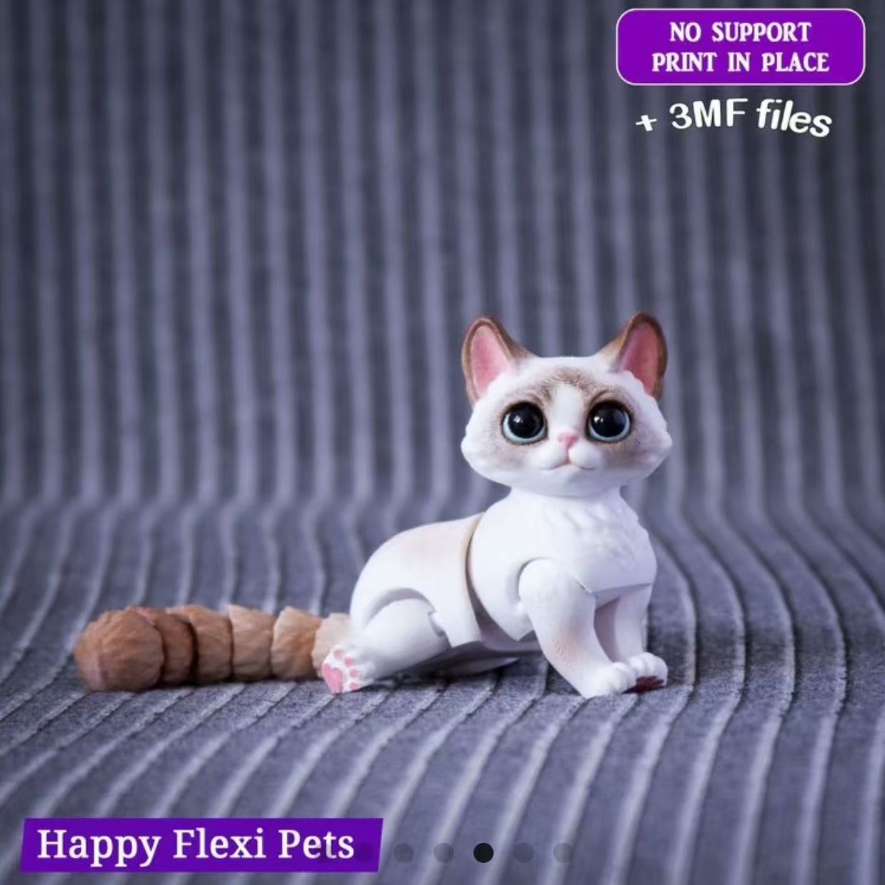 3D printed cute kitten