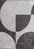 Arc Charcoal - Light Cream Rug