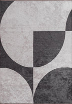 Arc Charcoal - Light Cream Rug