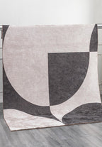 Arc Charcoal - Light Cream Rug