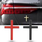 3D Metal Cross Car Sticker