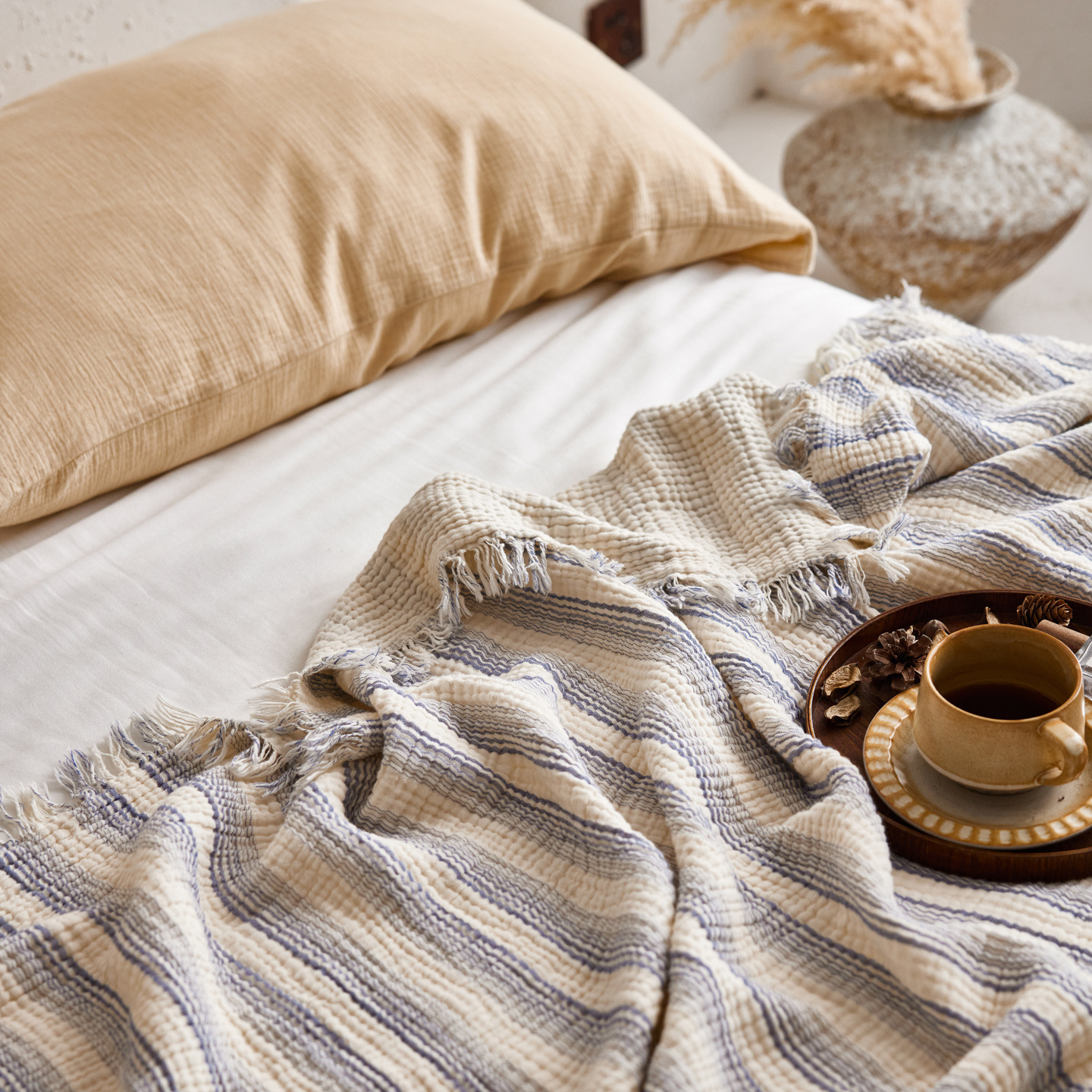 Woven Stripe Throw Blanket