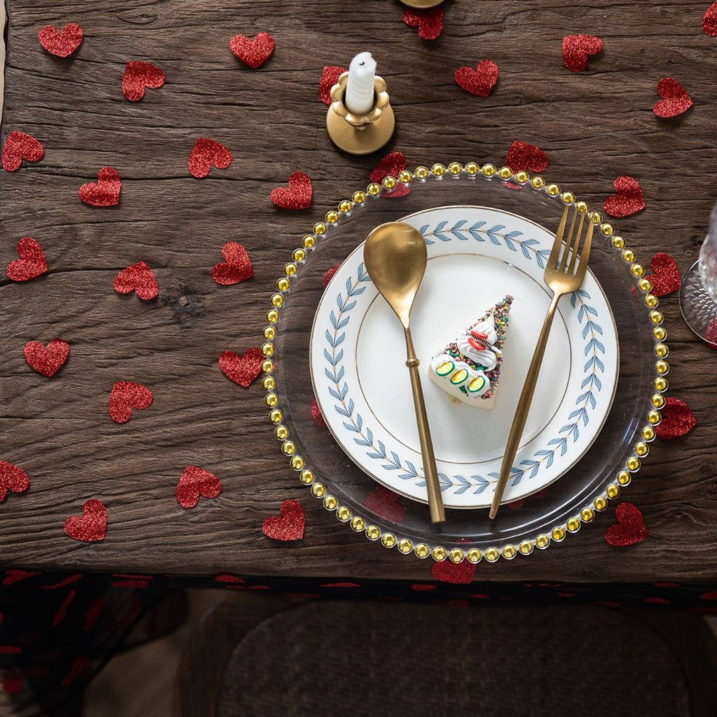 Love Heart Mesh Tablecloth