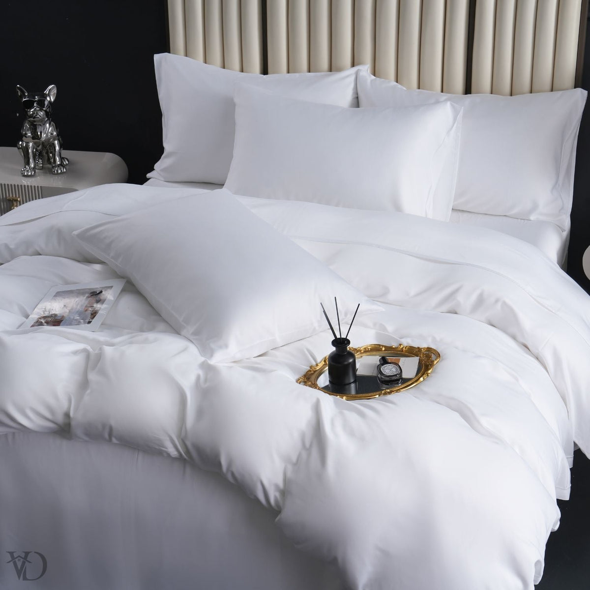Green Dream White Luxury Bamboo Bedding Set