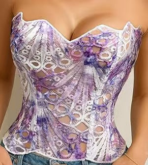🌟 Women's Embroidered Tummy Control Corset