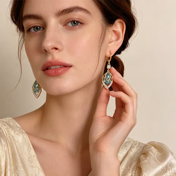 ⏳Limited-time ⏰Sky Blue Drop Dangle Hoop Earrings💧💍