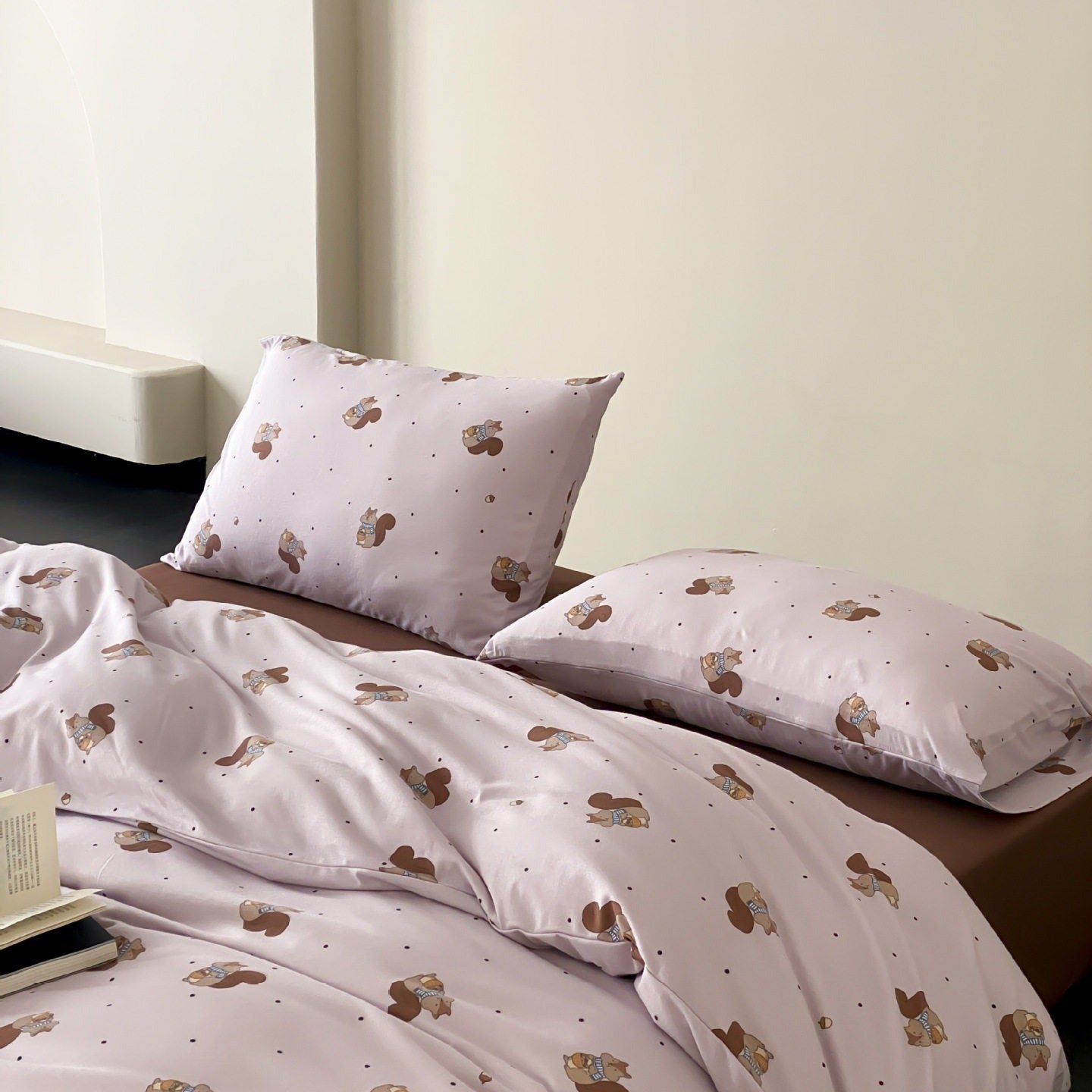 Pastel Squirrel Bedding Set