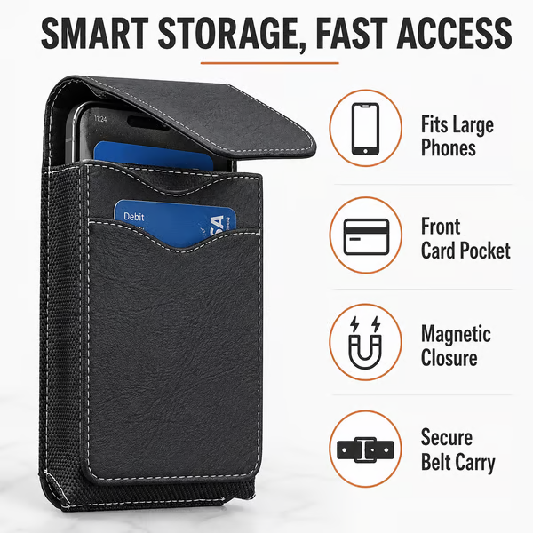 📱 Hands-Free Waist Phone Pouch - Keep Your Phone Safe & Accessible Wherever You Go