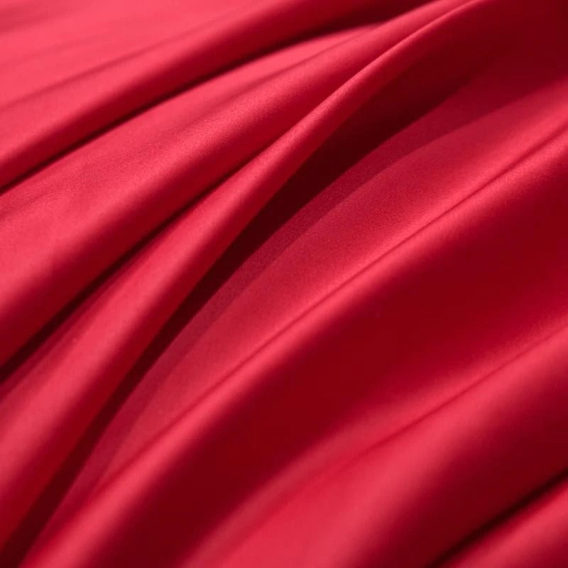 Neo Red Silky Egyptian Cotton Bedding Set