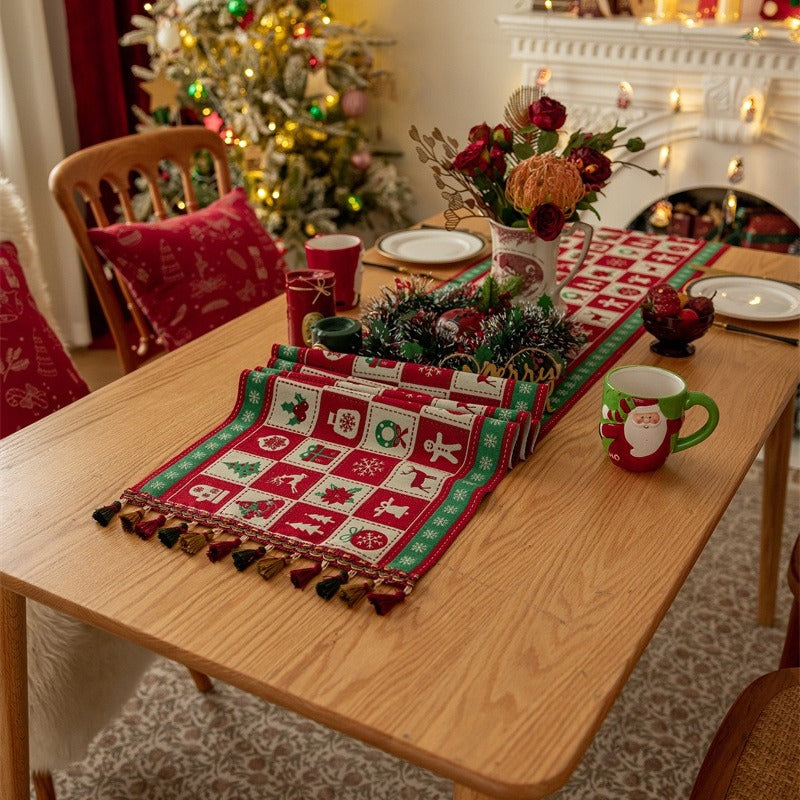 Christmas Checked Table Runner