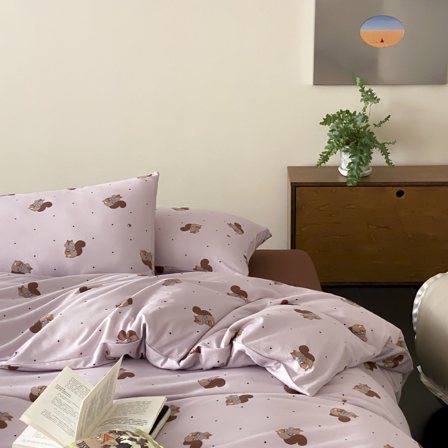 Pastel Squirrel Bedding Set