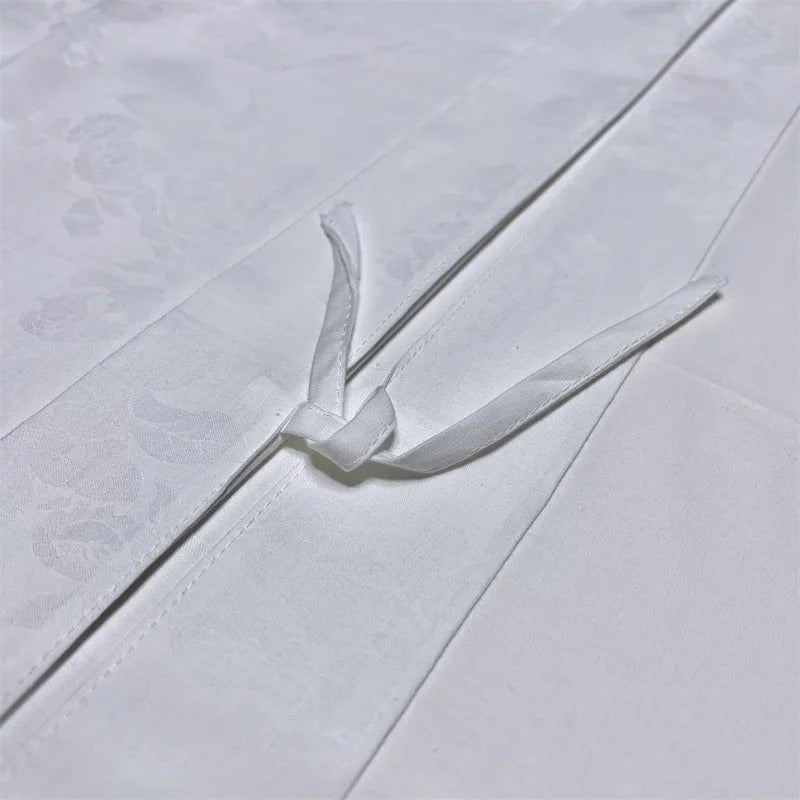 Ulla White Jacquard Egyptian Cotton Bedding Set