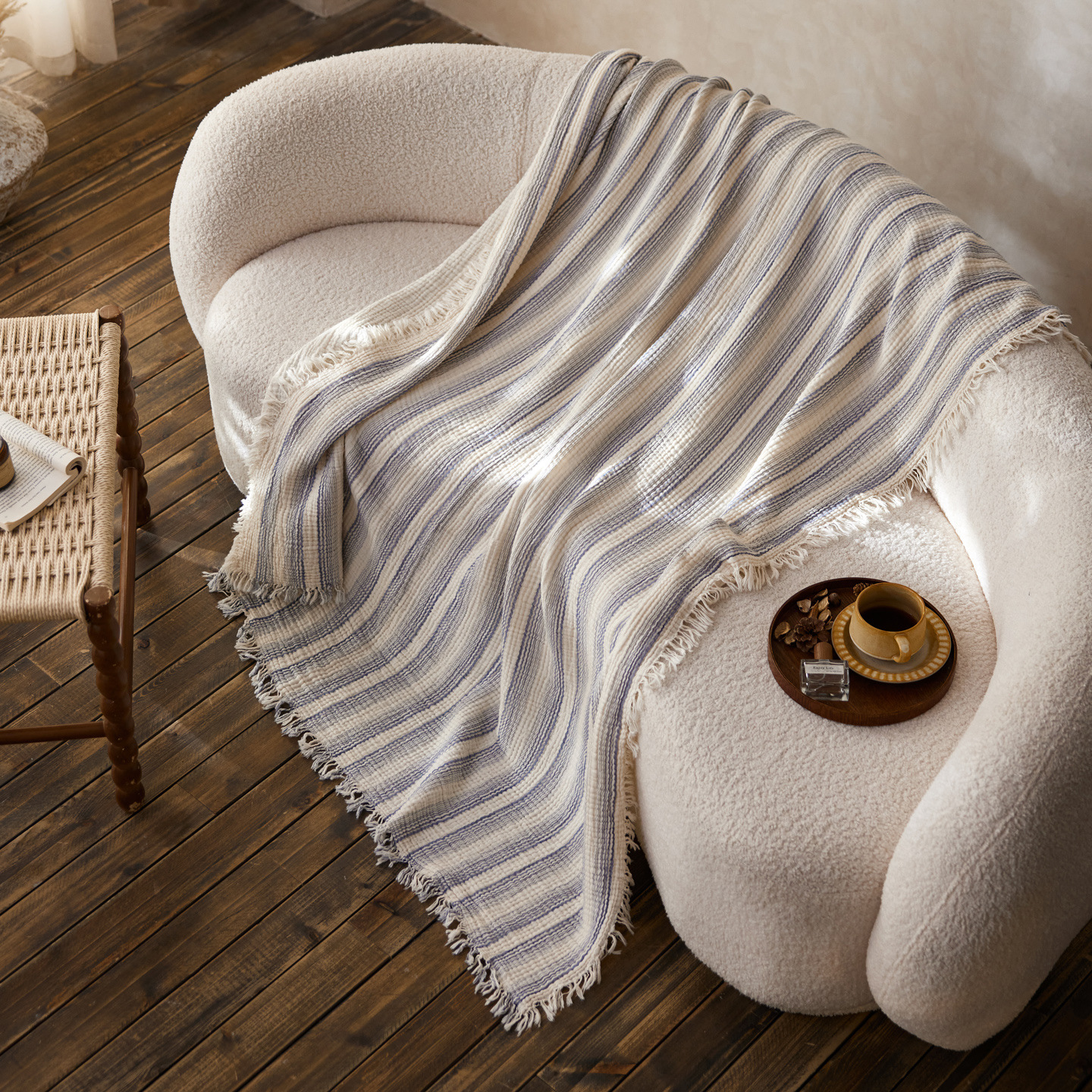 Woven Stripe Throw Blanket