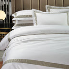 Vera Hotel Border Egyptian Cotton Bedding Set