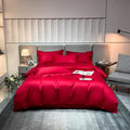 Neo Red Silky Egyptian Cotton Bedding Set