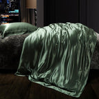 Eloise Rifle Green Luxury Pure Mulberry Silk Bedding Set