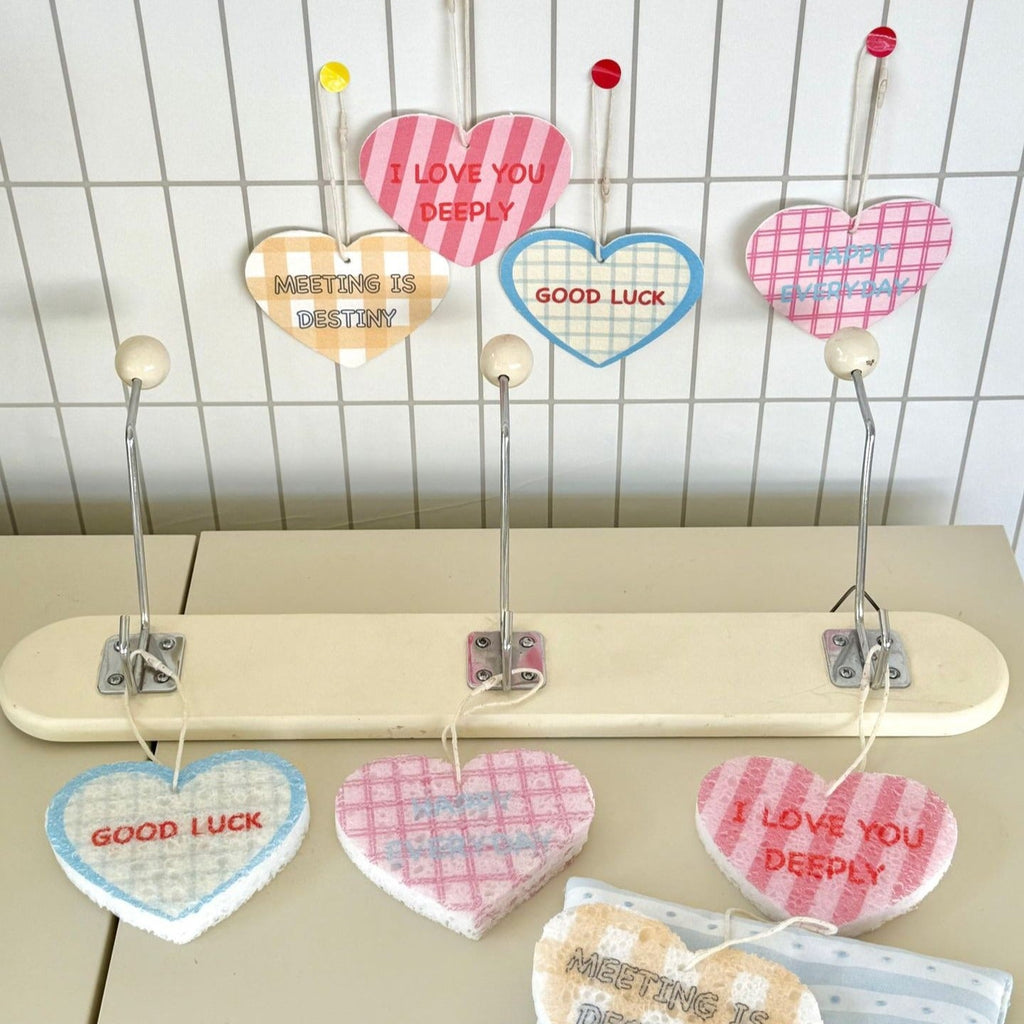 Love Heart Dish Sponge Set