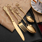 Dalia Gold Baroque Stainless Steel Cutlery Set