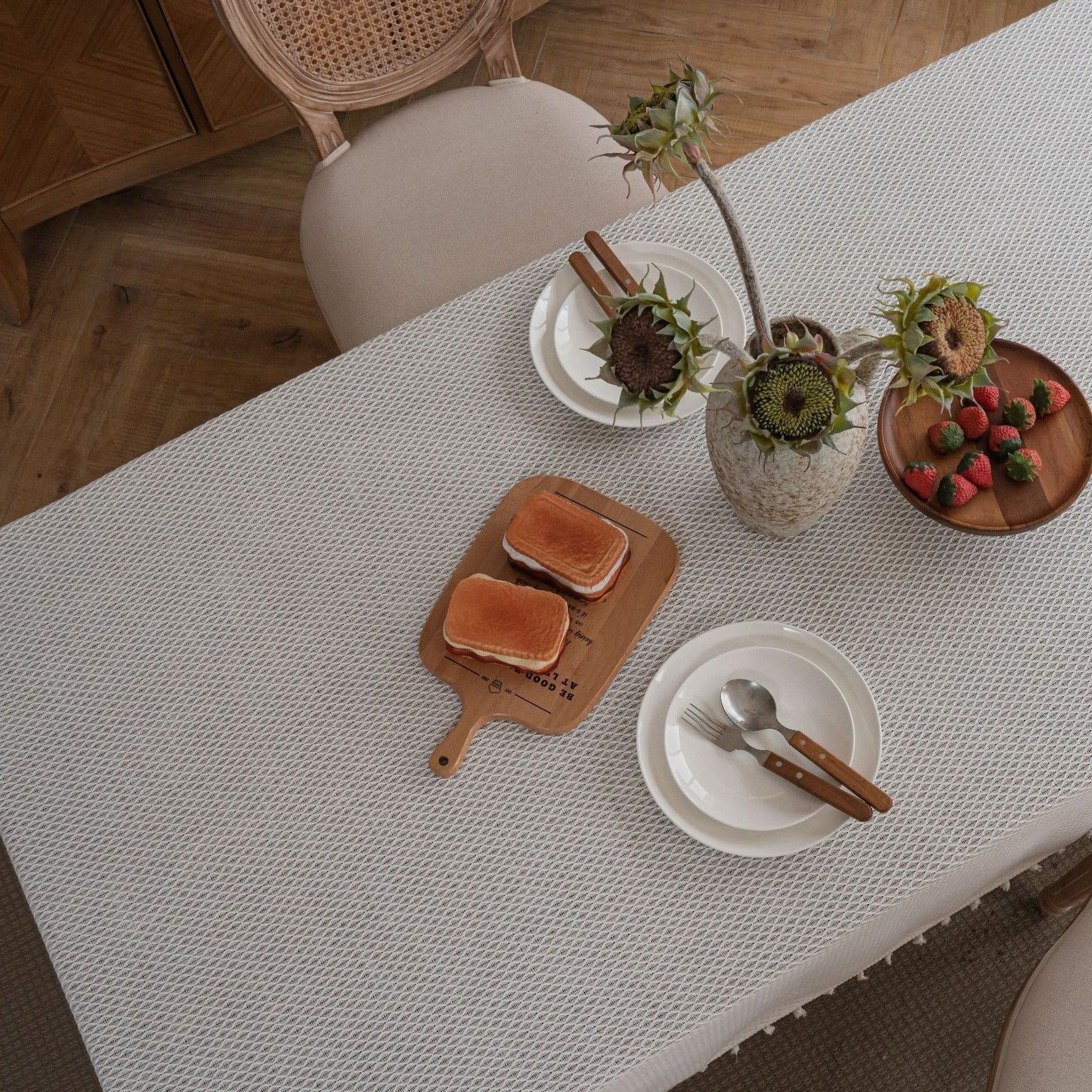 Waffle Tassel Tablecloth