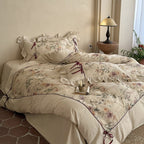 Oil Painting Floral Bedding Set