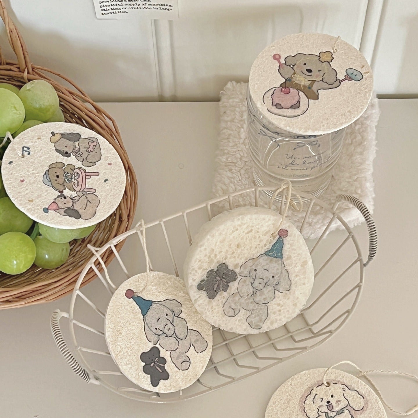 Puppy Party Dish Sponge Set