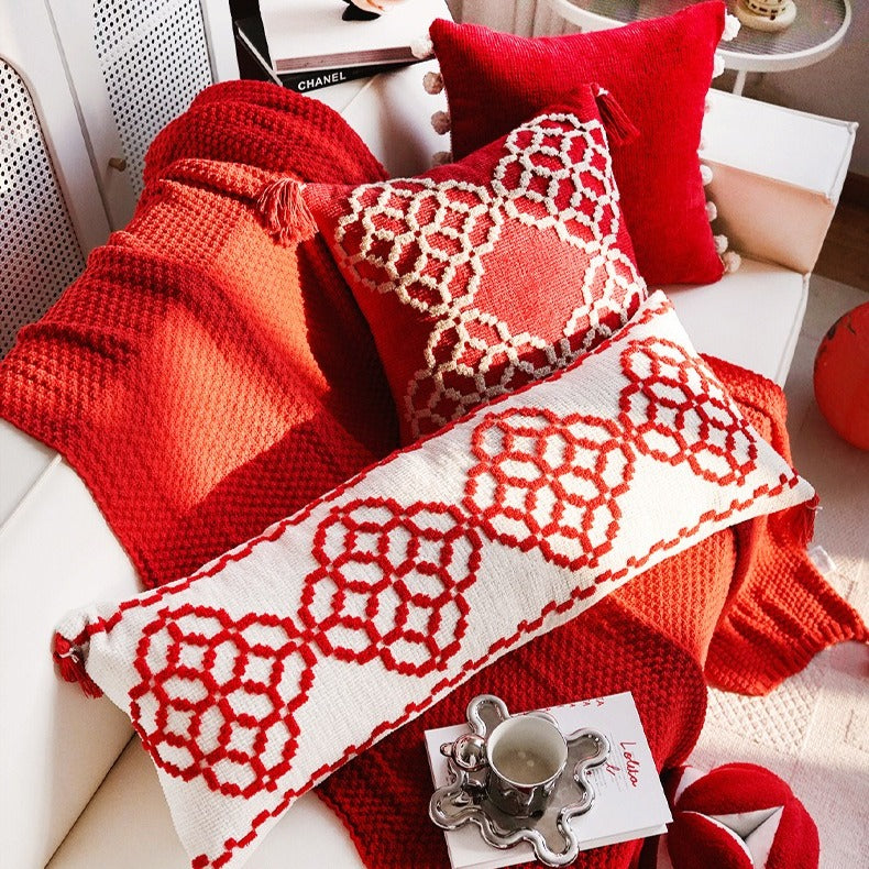 Crimson Knot Cushion Collection