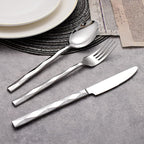 Svelte Silver Faceted Luxury Stainless Steel Cutlery Set