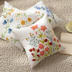 Folk Garden Embroidered Cushion