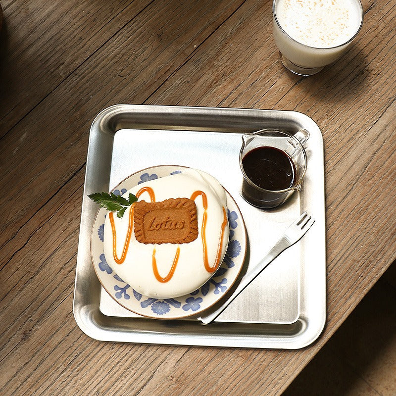 Dessert Time Metal Silver Tray