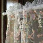 Sweet Floral Lace Cabinet Curtain