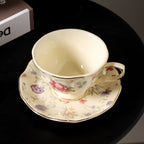 Vintage Peony Cream Teacup Set