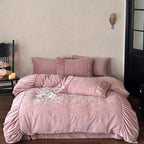 Floral Ruched Bedding Set