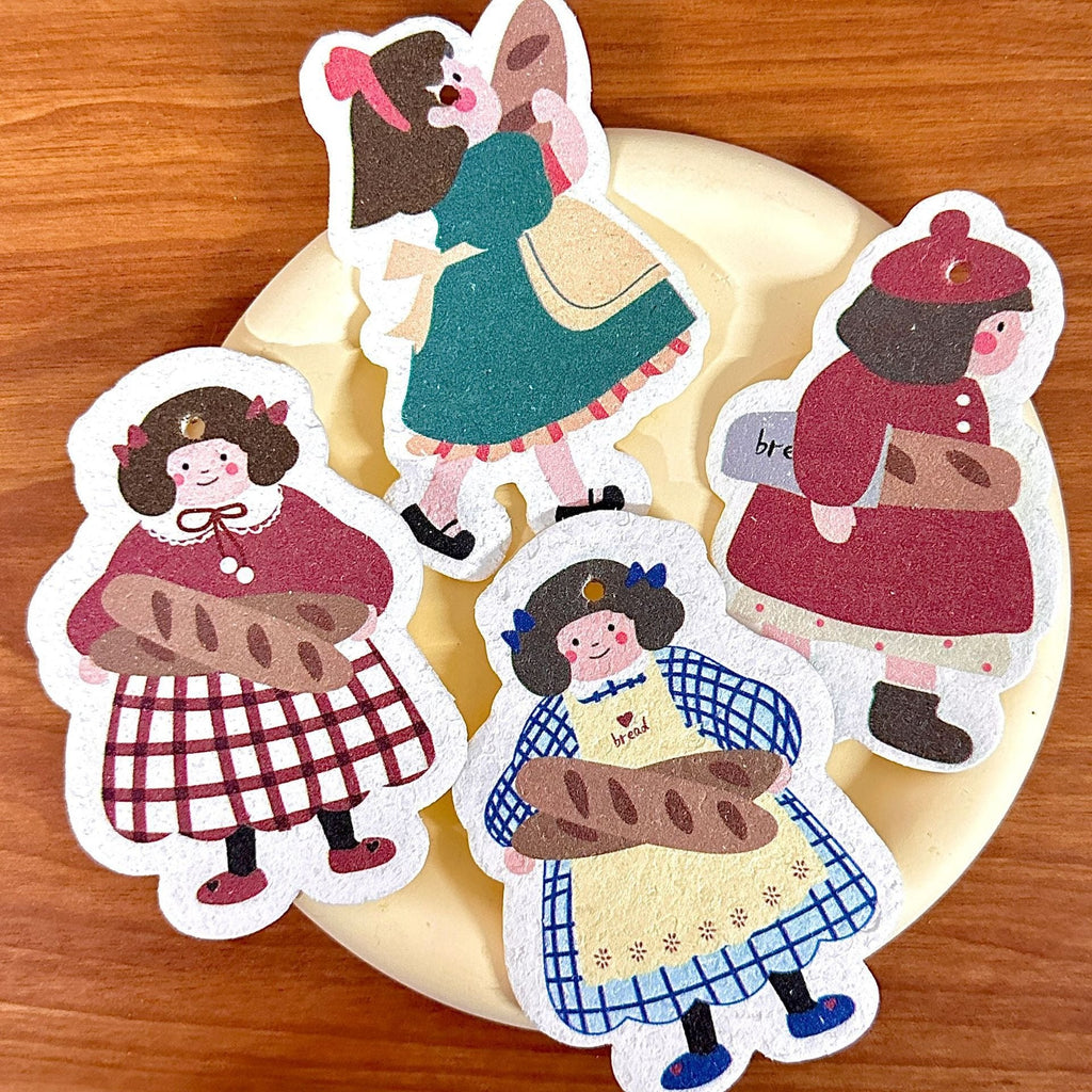 Bread Girl Dish Sponge Set