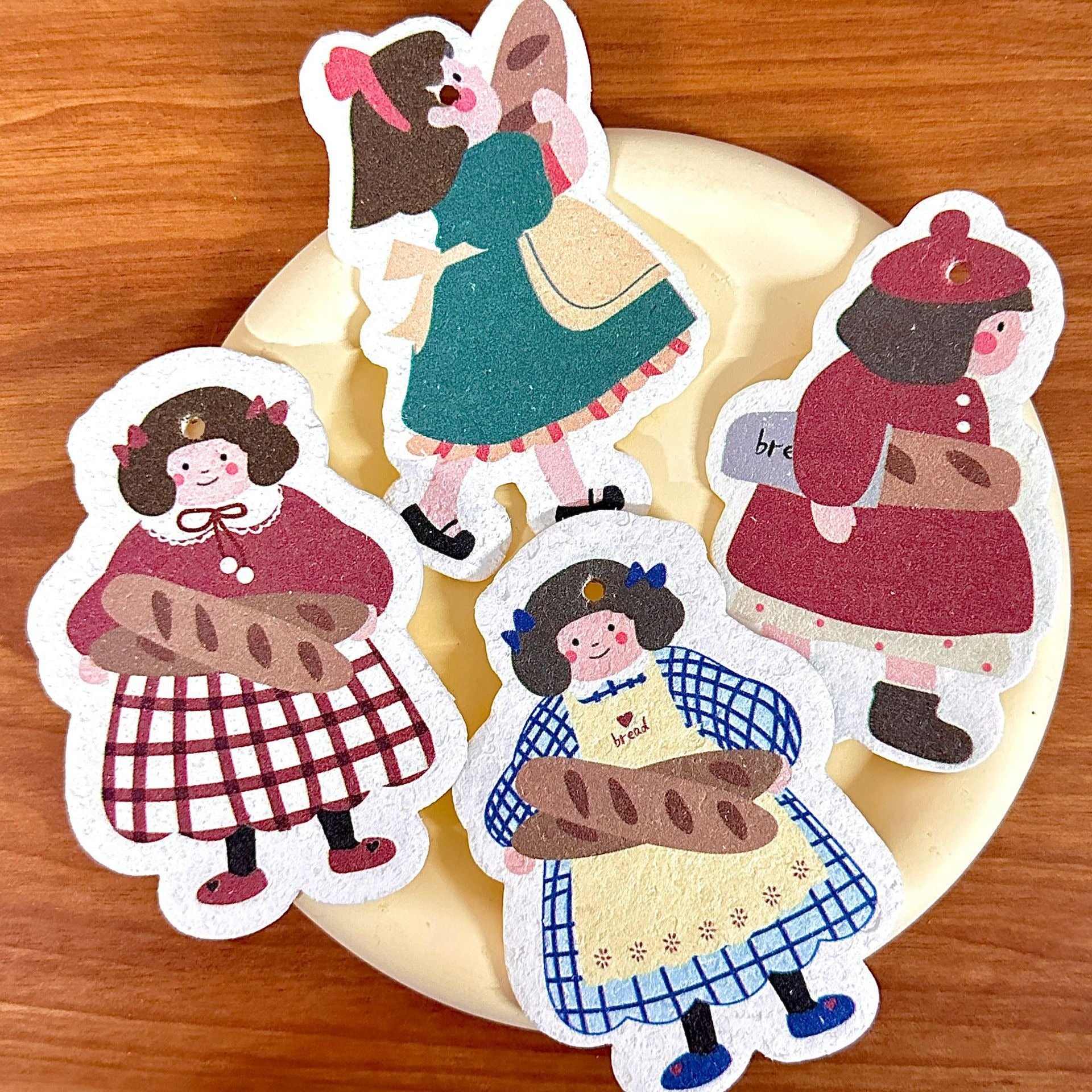 Bread Girl Dish Sponge Set