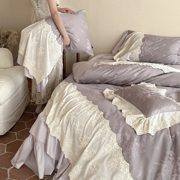Botanical Manor Lace Bedding Set