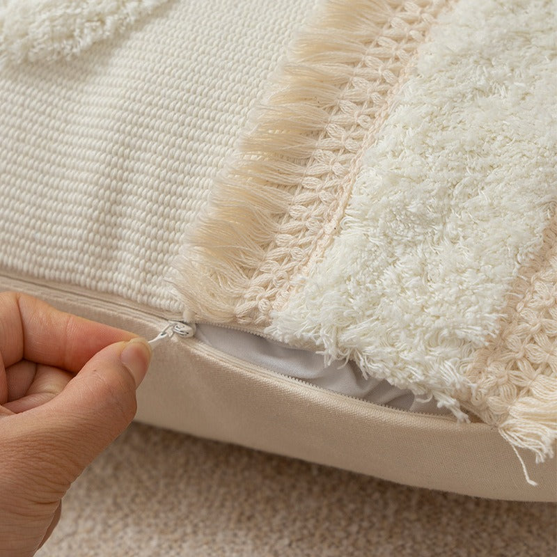 Cream Plush Cushion