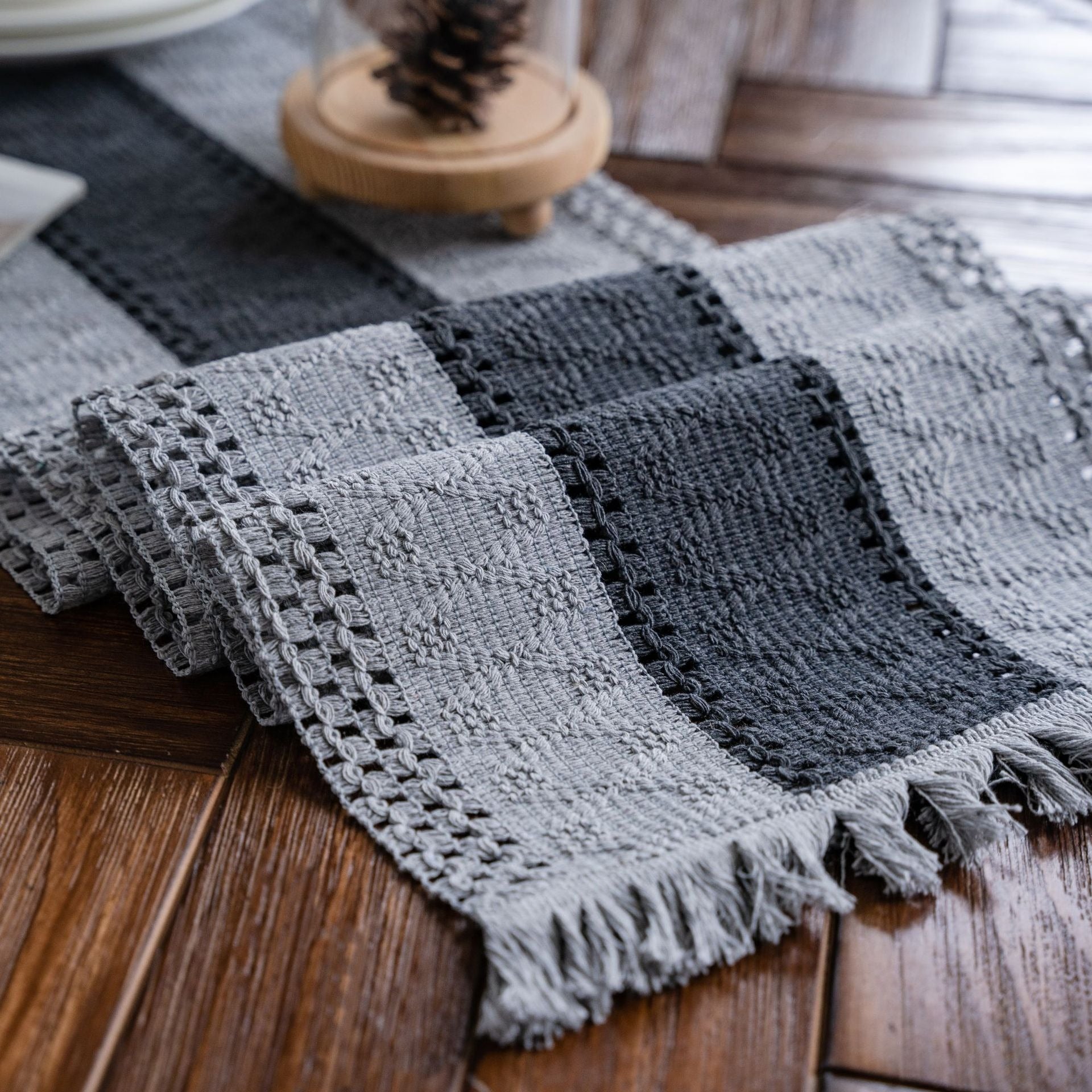 Nordic Woven Stripe Table Runner