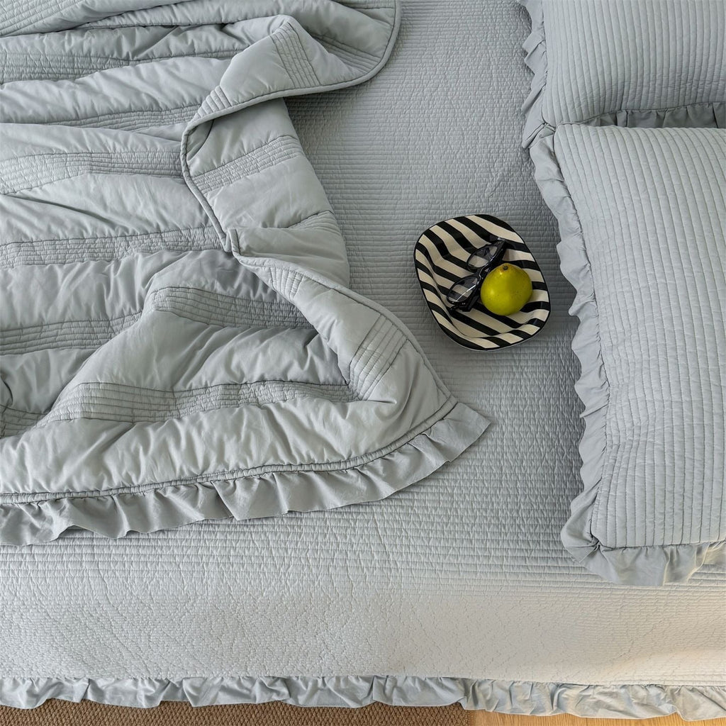 Soft Cream Summer Quilted Blanket