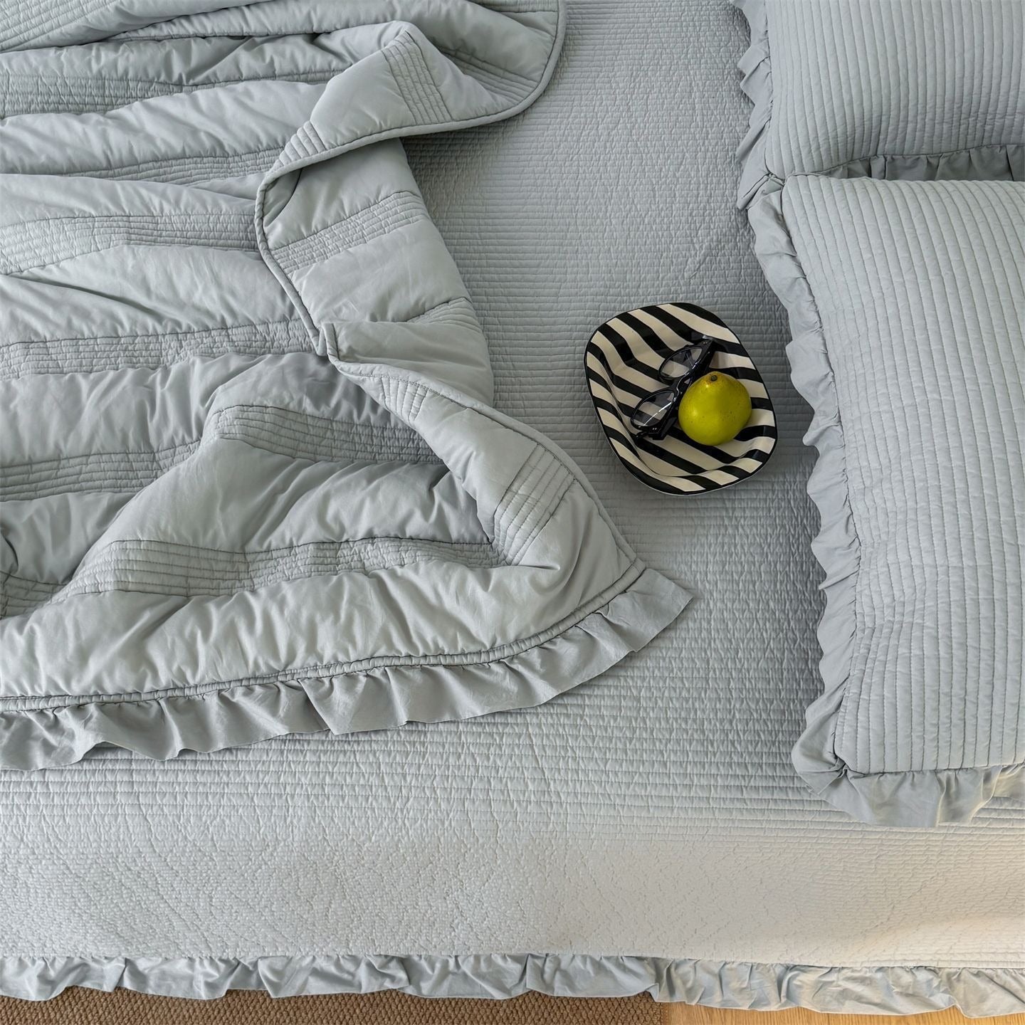 Soft Cream Summer Quilted Blanket