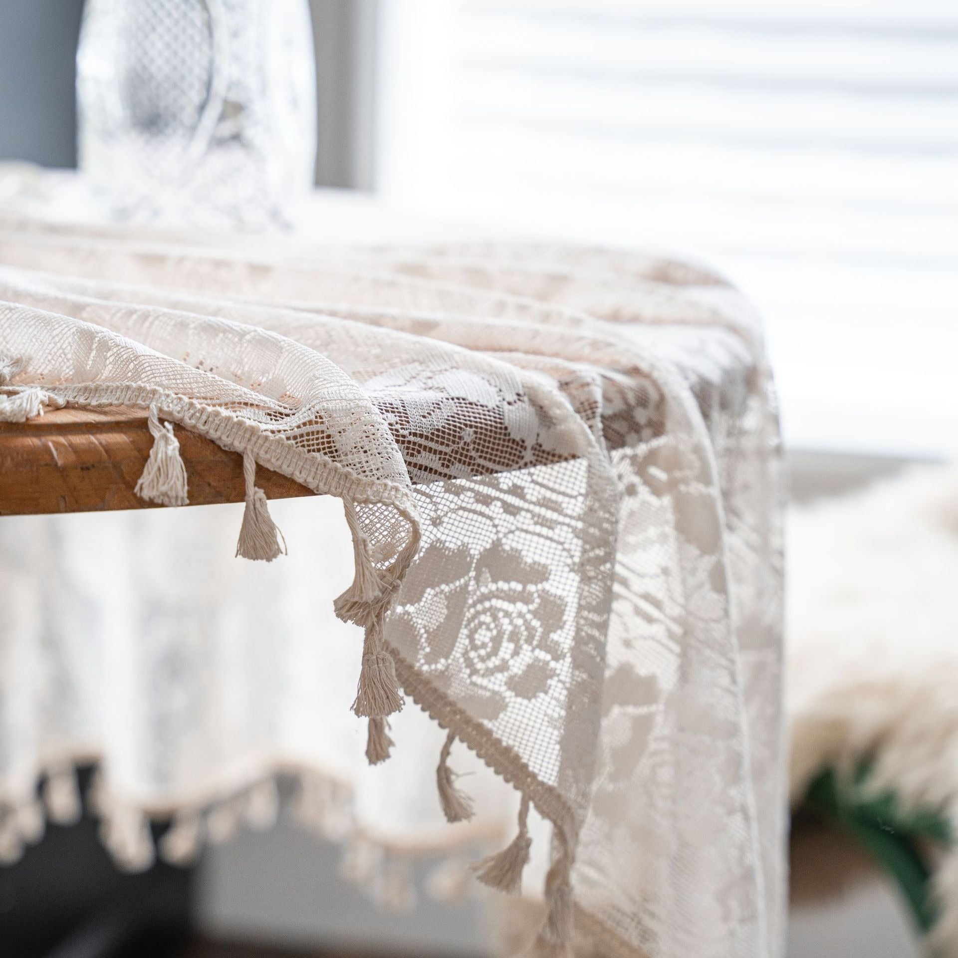 Rose Lace Round Tablecloth