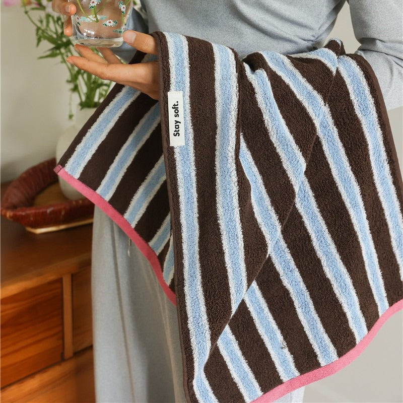 Retro Cafe Stripe Towel