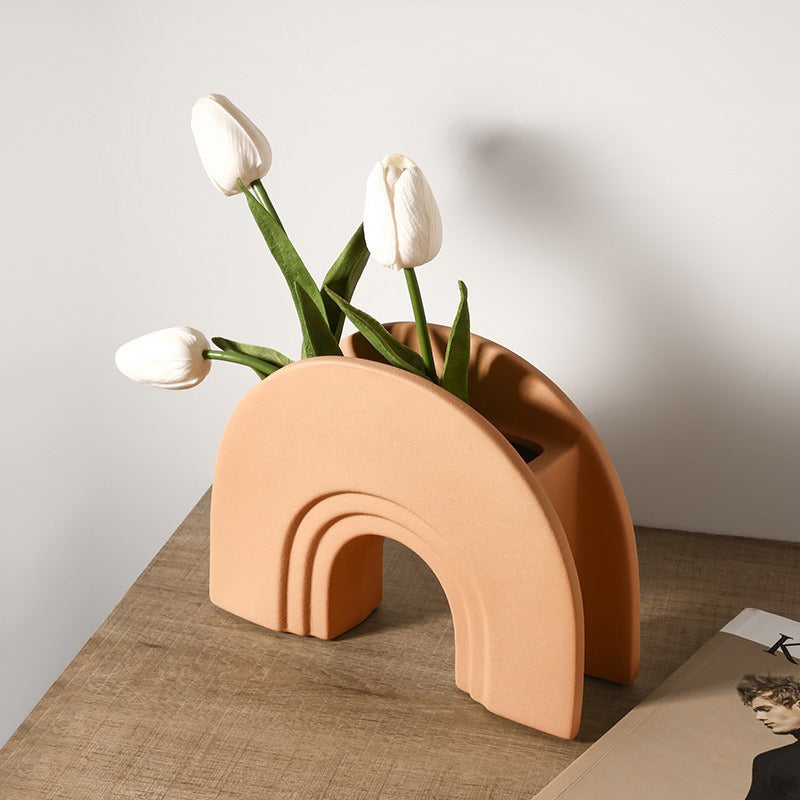 Modern Arched Ceramic Vase
