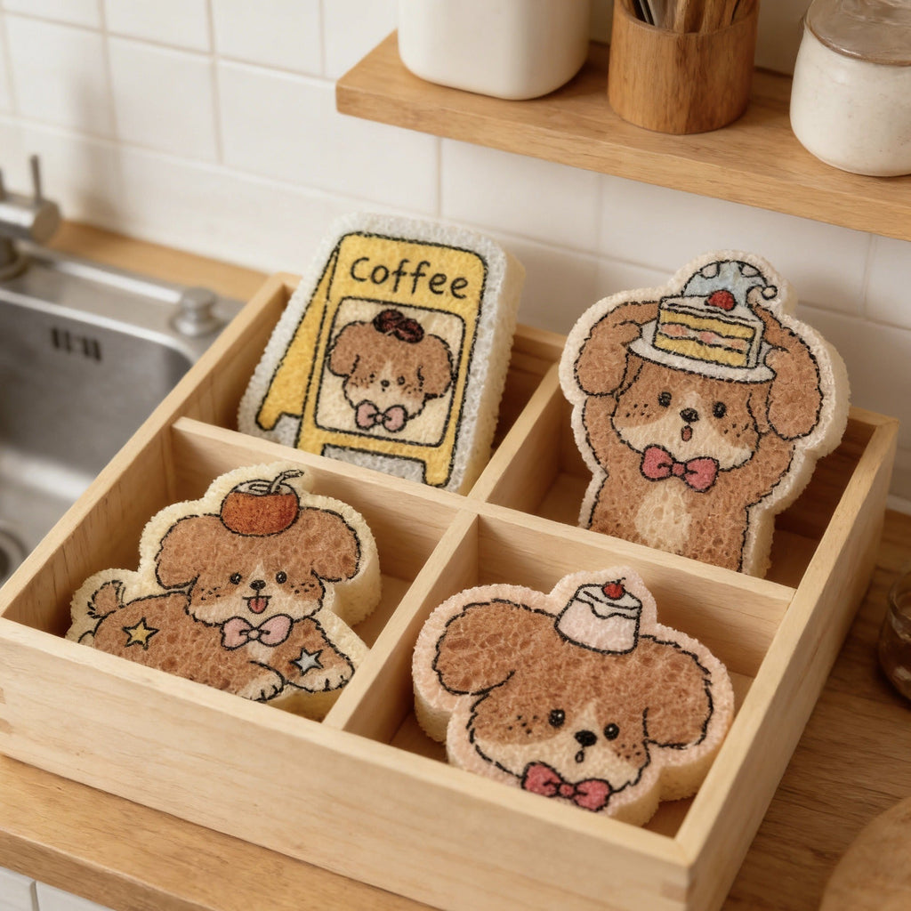 Cafe Puppy Dish Sponge Set