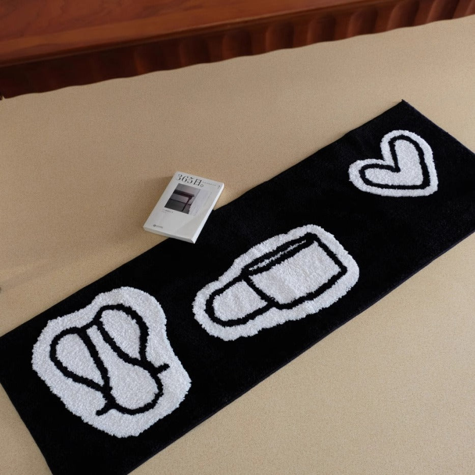 Line Art Doodle Rug