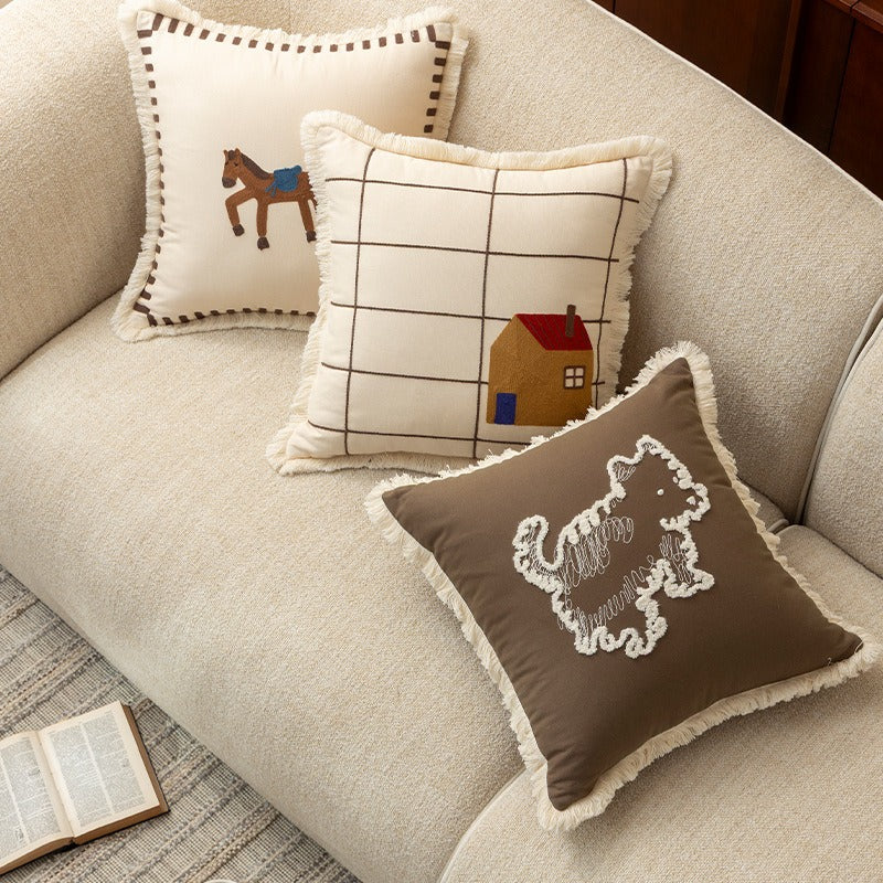 Pasture Tales Embroidered Cushion
