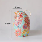 Floral Print Ceramic Vase