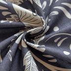 Blue Whirl Floral Curtain