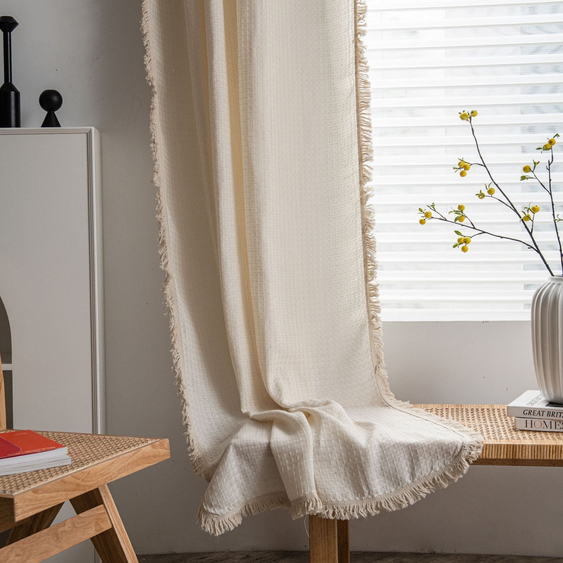 Waffle Tassel Curtain